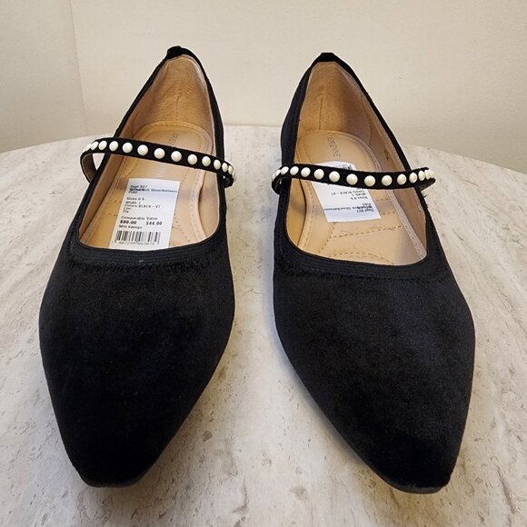 Piso Mary Jane Flat velvet - B020 - Picture 1 of 11